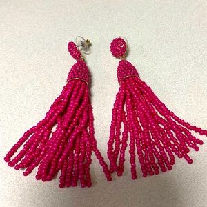 Baublebar fuschia tassel earrings